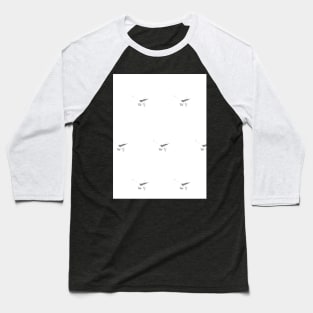 White background with fine gray abstraction Baseball T-Shirt